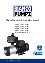 BIANCO PUMPZ 808398 Installation Manual предпросмотр