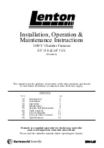 Предварительный просмотр 1 страницы Bibby Sterilin Lenton AF 11/6 Installation, Operation & Maintenance Instructions Manual