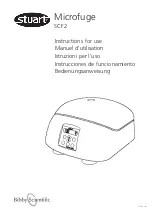 Предварительный просмотр 1 страницы Bibby Sterilin stuart Microfuge SCF2 Instructions For Use Manual