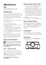 Preview for 2 page of Bibby Sterilin stuart SM5 Instructions For Use Manual