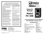 Preview for 1 page of BIC Formula FH-65B Owner'S Manual