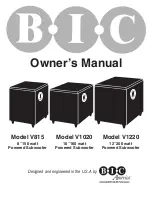 BIC V1020 Owner'S Manual preview