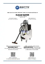 Bieffe CLEAN VAPOR BF090E Manual Use And Maintenance предпросмотр