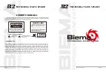 Preview for 2 page of Biema B2 POWER Plsatic Series Owner'S Manual