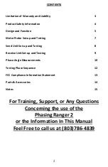 Preview for 2 page of Bierer Phasing Ranger 2 Operating Instructions Manual