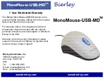 Preview for 1 page of Bierley MonoMouse-USB-MD Quick Start Manual