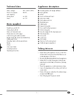 Preview for 5 page of Bifinett Food Processor KH 701 Operating Instructions Manual