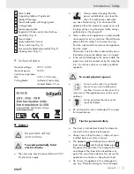 Предварительный просмотр 5 страницы Bifinett Food Slicer KH 150 Operation And Safety Notes