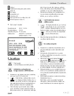 Предварительный просмотр 13 страницы Bifinett Food Slicer KH 150 Operation And Safety Notes