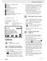 Предварительный просмотр 29 страницы Bifinett Food Slicer KH 150 Operation And Safety Notes