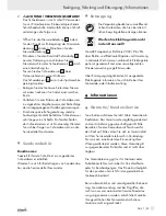 Предварительный просмотр 57 страницы Bifinett Food Slicer KH 150 Operation And Safety Notes