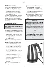 Preview for 9 page of Bifinett KH 1102 Operating And Safety Instructions Manual