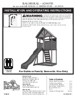 Preview for 1 page of Big Backyard BALMORAL A24655E Installation And Operating Instructions Manual