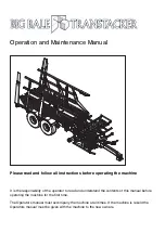 BIG BALE Transtacker Extra Operation And Maintenance Manual preview