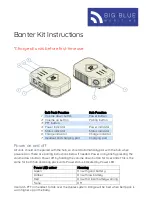 Preview for 1 page of Big Blue Banter Kit Instructions