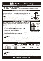 Big Daishowa FCR 16 Operation Manual предпросмотр