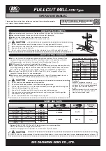 Предварительный просмотр 2 страницы Big Daishowa FULLCUT MILL FCM Operation Manual