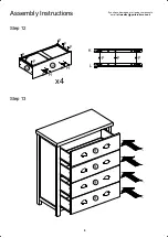 Предварительный просмотр 9 страницы BIG FURNITURE WAREHOUSE Avon CHT4DWAVO Assembly Instructions Manual