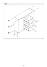 Предварительный просмотр 14 страницы BIG FURNITURE WAREHOUSE BODEN SID3DWOAK Assembly Instructions Manual