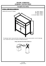 Предварительный просмотр 20 страницы BIG FURNITURE WAREHOUSE BRUNEL G-BNLSIDMNG Assembly Instructions Manual