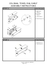 Предварительный просмотр 9 страницы BIG FURNITURE WAREHOUSE COLONIAL G-COLTRSGRY Assembly Instructions Manual