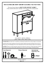 BIG FURNITURE WAREHOUSE DELTA SHOE AND BOOT CABINET Assembly Instructions Manual предпросмотр