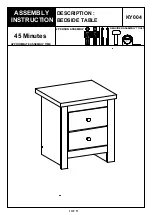 Предварительный просмотр 1 страницы BIG FURNITURE WAREHOUSE Dorset KY004 Assembly Instruction Manual