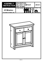 Предварительный просмотр 1 страницы BIG FURNITURE WAREHOUSE Dorset KY011 Assembly Instruction Manual