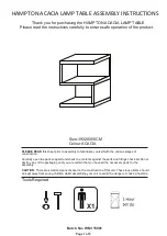 Предварительный просмотр 1 страницы BIG FURNITURE WAREHOUSE HAMPTON Assembly Instructions Manual