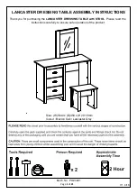 BIG FURNITURE WAREHOUSE LANCASTER G-LANDTSCRM Assembly Instructions Manual предпросмотр