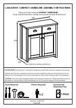 BIG FURNITURE WAREHOUSE LANCASTER G-LANSIDGRY Assembly Instructions Manual предпросмотр