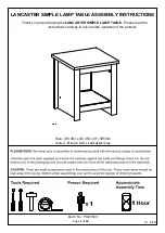 BIG FURNITURE WAREHOUSE LANCASTER G-LANSTSCRM Assembly Instructions Manual предпросмотр