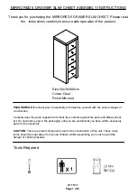 BIG FURNITURE WAREHOUSE MIRRORED 5 DRAWER SLIM CHEST Assembly Instructions Manual предпросмотр