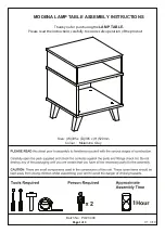 BIG FURNITURE WAREHOUSE MODENA G-MDNLAMGRY Assembly Instructions Manual предпросмотр