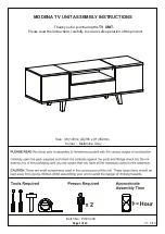 BIG FURNITURE WAREHOUSE MODENA TV UNIT Aassembly Instructions предпросмотр