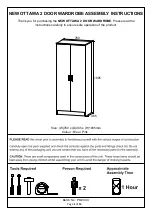 BIG FURNITURE WAREHOUSE Ottawa GX-OTT2WDBBO Assembly Instructions Manual предпросмотр