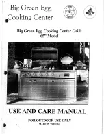 Preview for 1 page of Big Green Egg CGR 65 Use And Care Manual