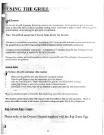 Preview for 11 page of Big Green Egg CGR 65 Use And Care Manual