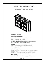 Предварительный просмотр 1 страницы BIG LOTS STORES SIDNEY 1513DR Assembly Instructions