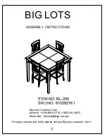 Предварительный просмотр 1 страницы Big Lots 810282761 Assembly Instructions Manual