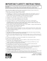 Preview for 2 page of Big Lots CAL-174203A User Manual