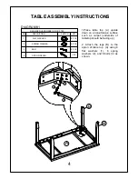 Preview for 4 page of Big Lots HARLOW 6PCS DINING SET Assembly Instructions Manual