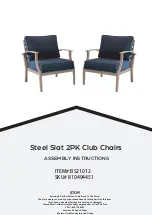 Big Lots Steel Slat 2PK Club Chairs BS21012 Assembly Instructions Manual preview