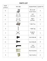 Preview for 3 page of Big Lots Willow Point DE21343 Assembly And Care Manual