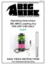 BIG MIKE Leapfrog Dry Operating Instructions Manual предпросмотр