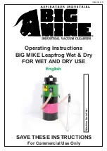 Предварительный просмотр 1 страницы BIG MIKE Leapfrog Wet & Dry Operating Instructions Manual