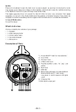 Preview for 11 page of Bigben PARTY PARTYBTPRO Operating Instructions Manual