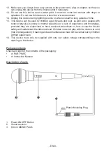 Preview for 8 page of Bigben PARTY PARTYMIC Operating Instructions Manual