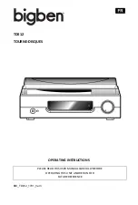 Preview for 1 page of Bigben TD012 Operating Instructions Manual