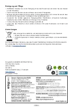 Предварительный просмотр 54 страницы Bigben TR24DAB Operating Instructions Manual